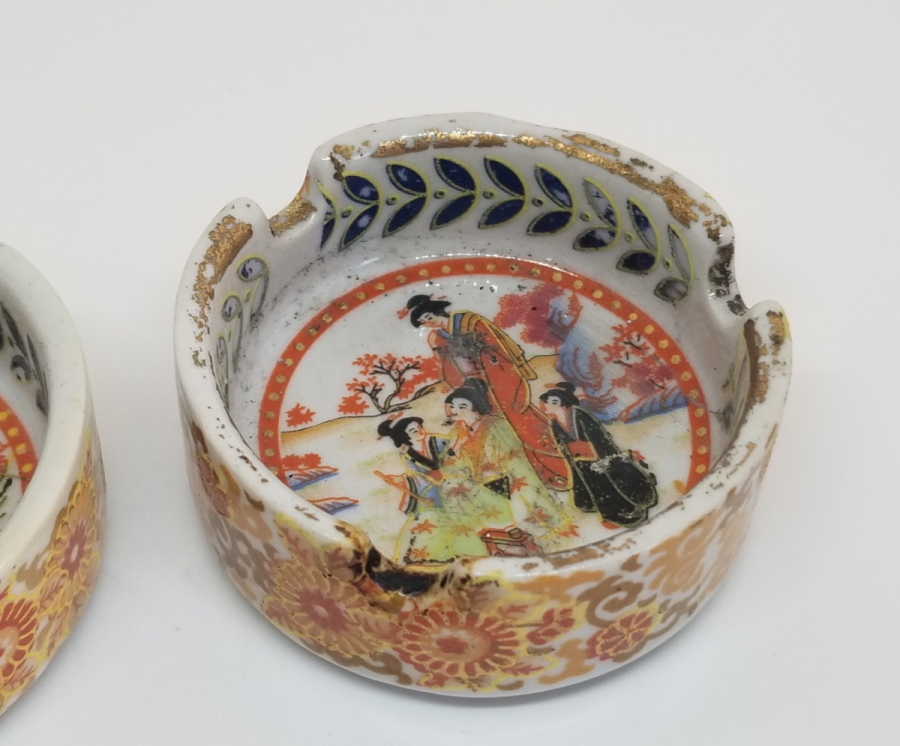 ANTİKA ÇİFT PORSELEN KÜLLÜK