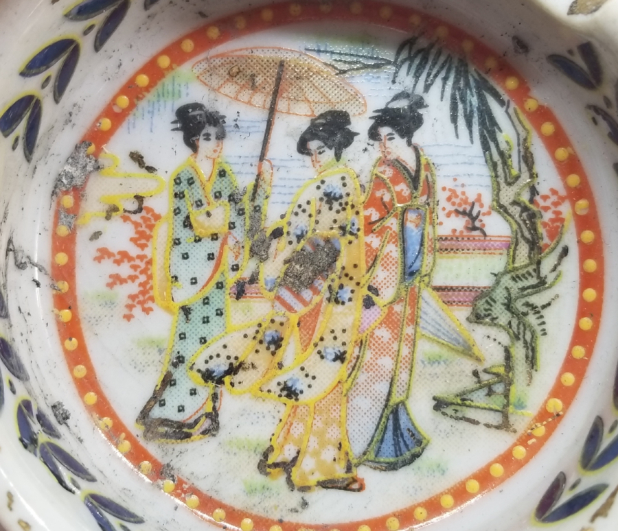 ANTİKA ÇİFT PORSELEN KÜLLÜK