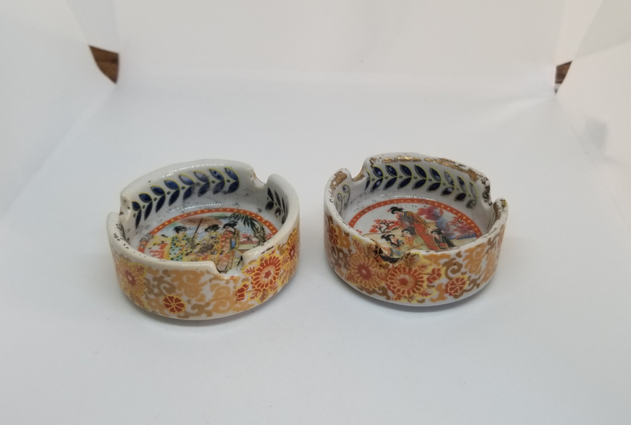 ANTİKA ÇİFT PORSELEN KÜLLÜK