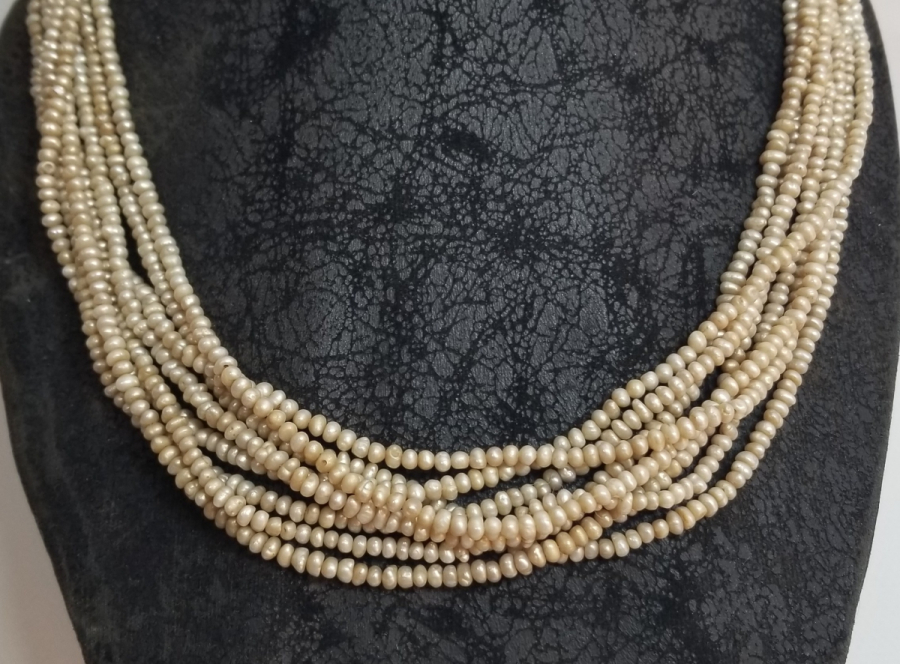 OSMANLI DÖNEMİ BÜYÜK BOY TAM TUR İNCİ GERDANLIK