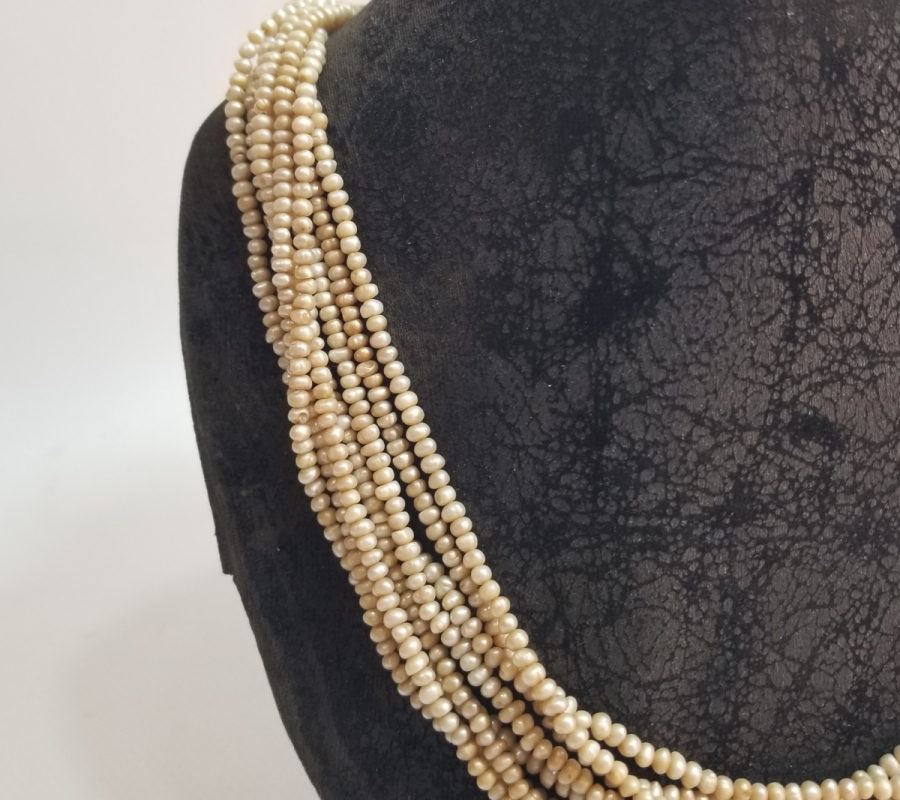 OSMANLI DÖNEMİ BÜYÜK BOY TAM TUR İNCİ GERDANLIK