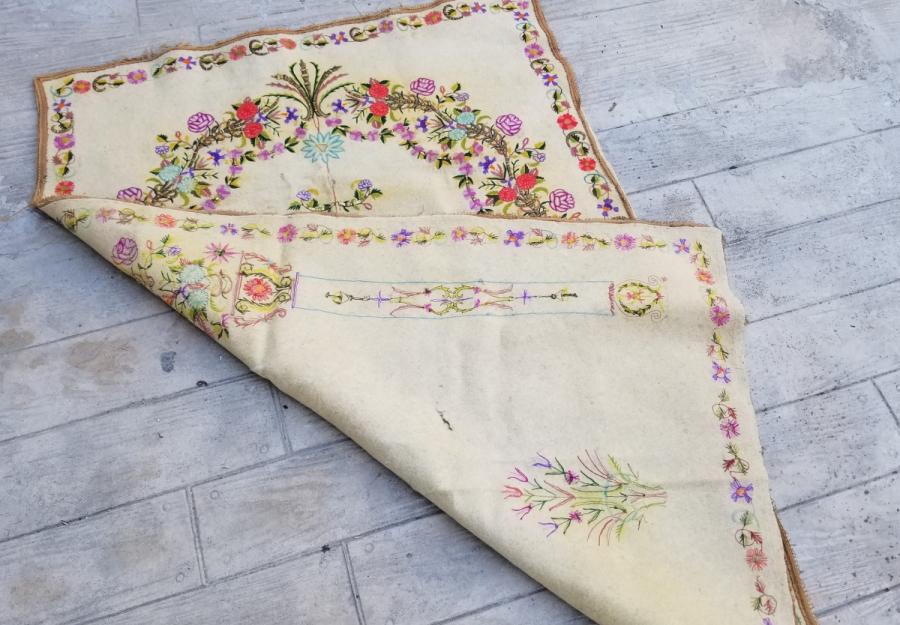 OSMANLI DÖNEMİ TEKKE İŞİ KEÇE SECCADE