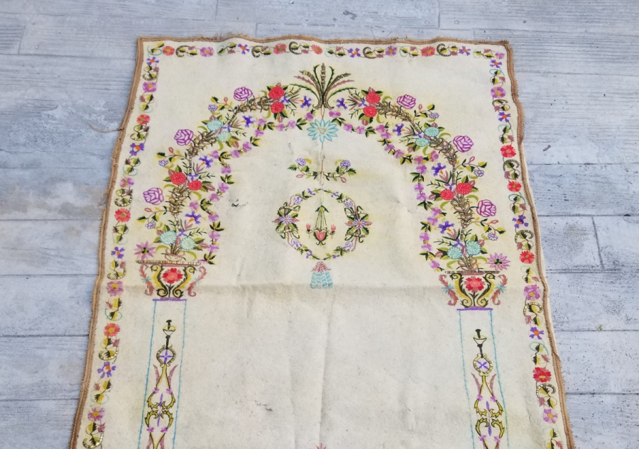 OSMANLI DÖNEMİ TEKKE İŞİ KEÇE SECCADE