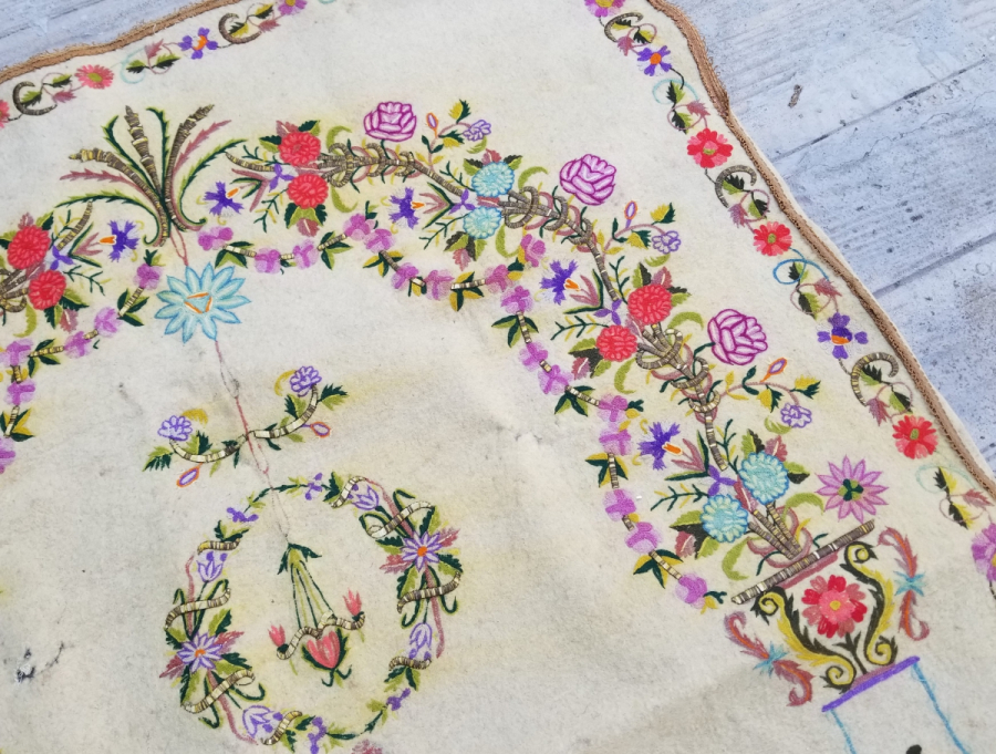 OSMANLI DÖNEMİ TEKKE İŞİ KEÇE SECCADE