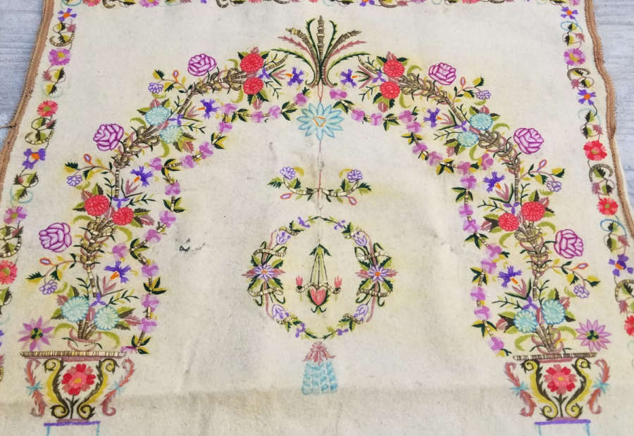 OSMANLI DÖNEMİ TEKKE İŞİ KEÇE SECCADE