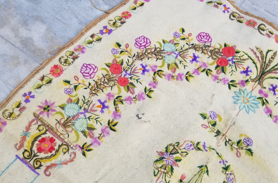 OSMANLI DÖNEMİ TEKKE İŞİ KEÇE SECCADE