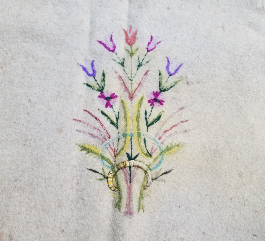 OSMANLI DÖNEMİ TEKKE İŞİ KEÇE SECCADE