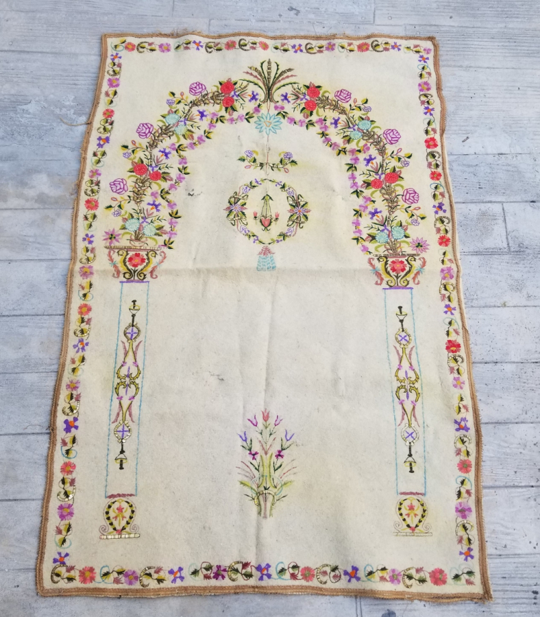 OSMANLI DÖNEMİ TEKKE İŞİ KEÇE SECCADE