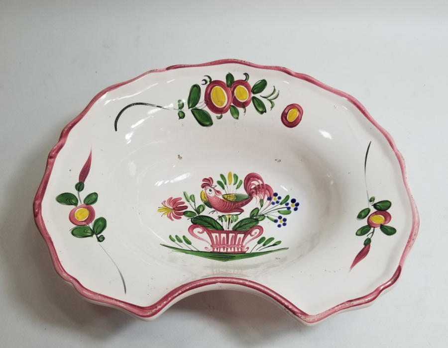 OSMANLI DÖNEMİ PORSELEN HOROZLU BERBER TASI