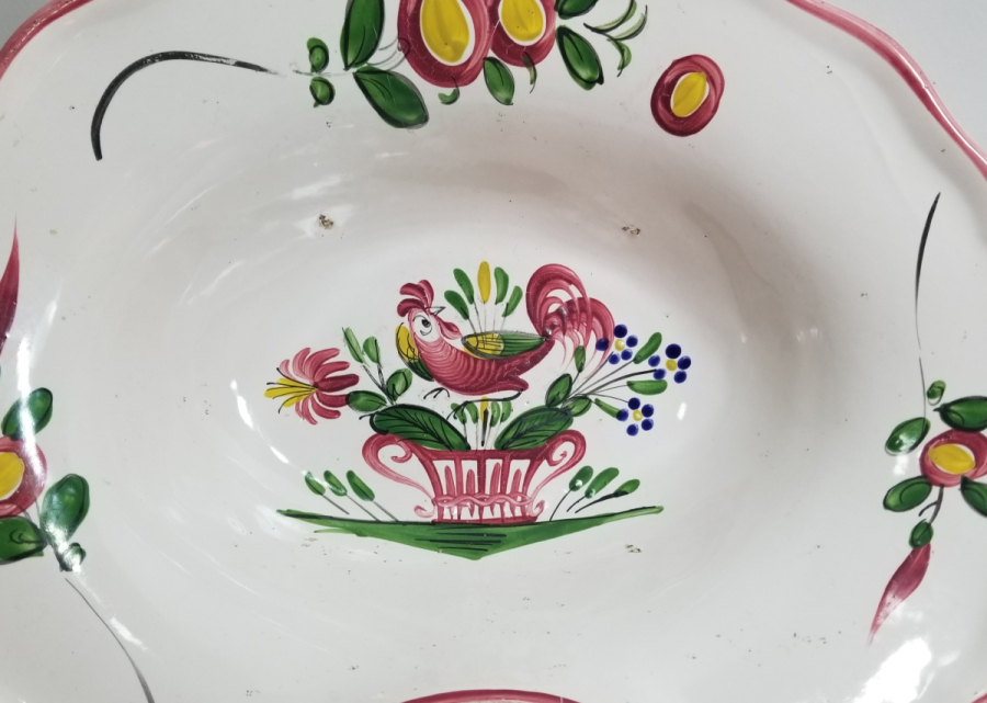 OSMANLI DÖNEMİ PORSELEN HOROZLU BERBER TASI