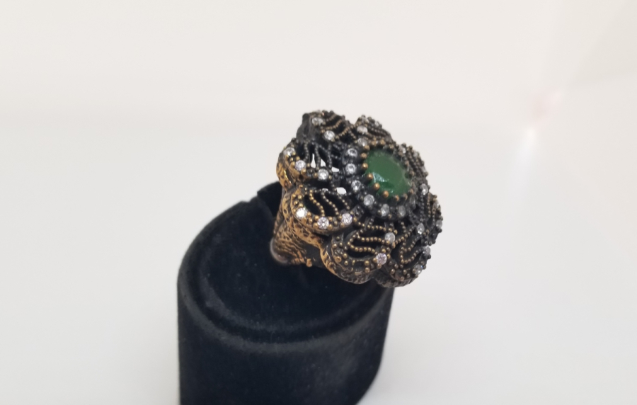 BRONZ VE GÜMÜŞTEN MAMUL ÖZEL YAPIM HÜRREM YÜZÜK