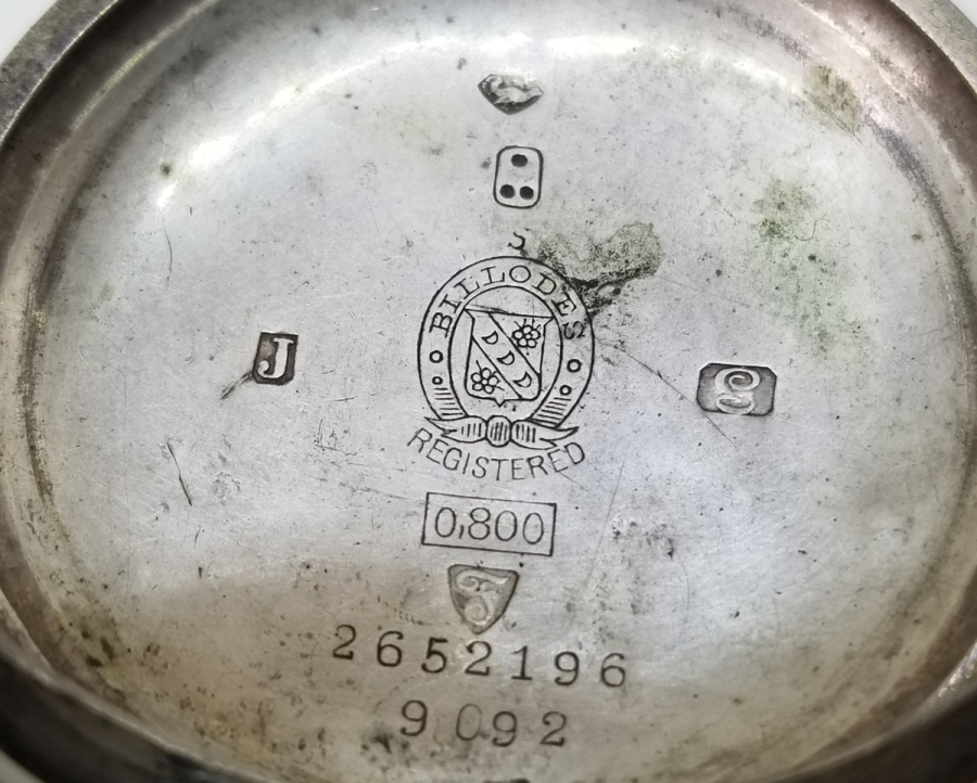 OSMANLI DÖNEMİ GÜMÜŞ BILLODES CEP SAATİ KASASI