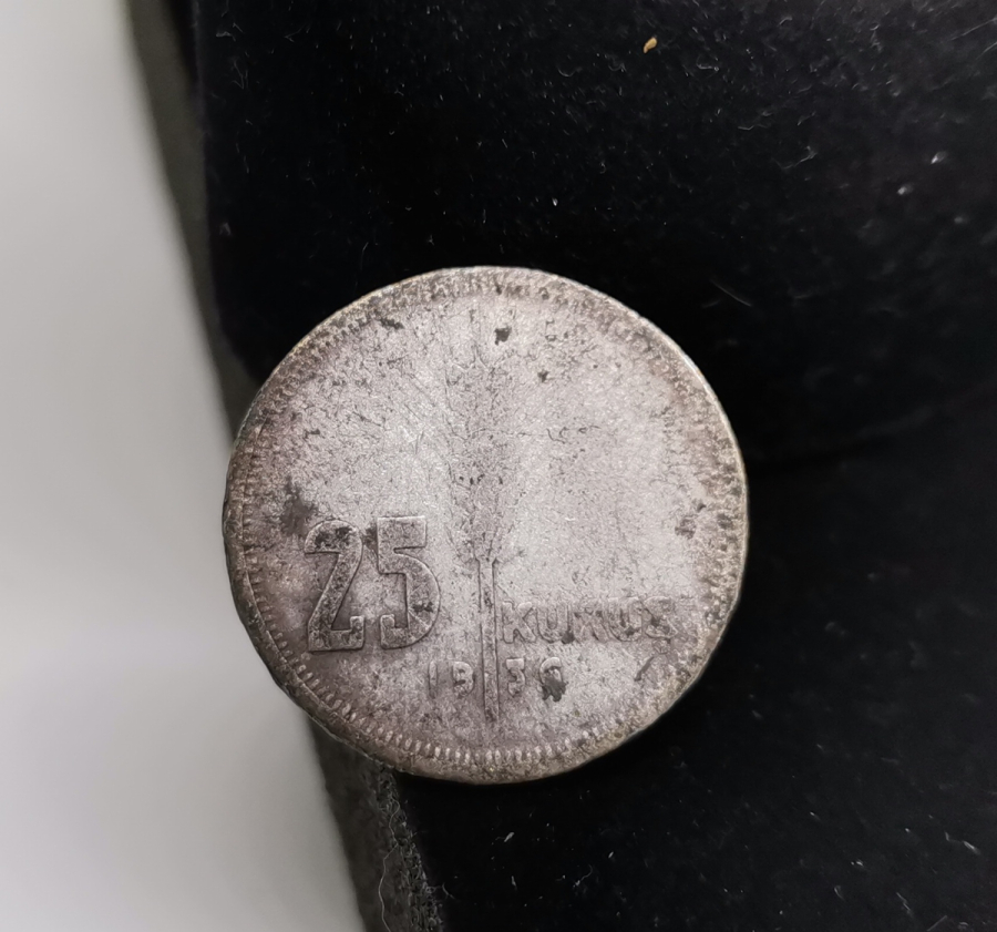 1936 YILI GÜMÜŞ 25 KURUŞ