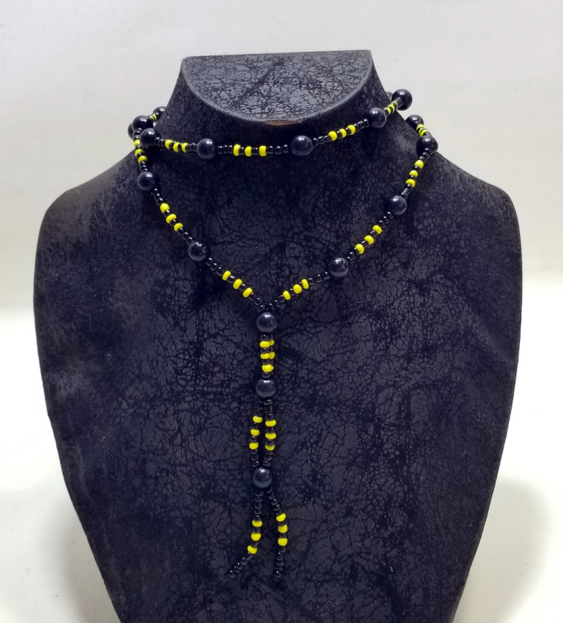 BÜYÜK BOY ANTİKA BONCUK İŞİ KOLYE