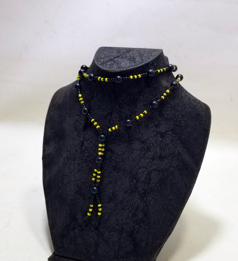 BÜYÜK BOY ANTİKA BONCUK İŞİ KOLYE