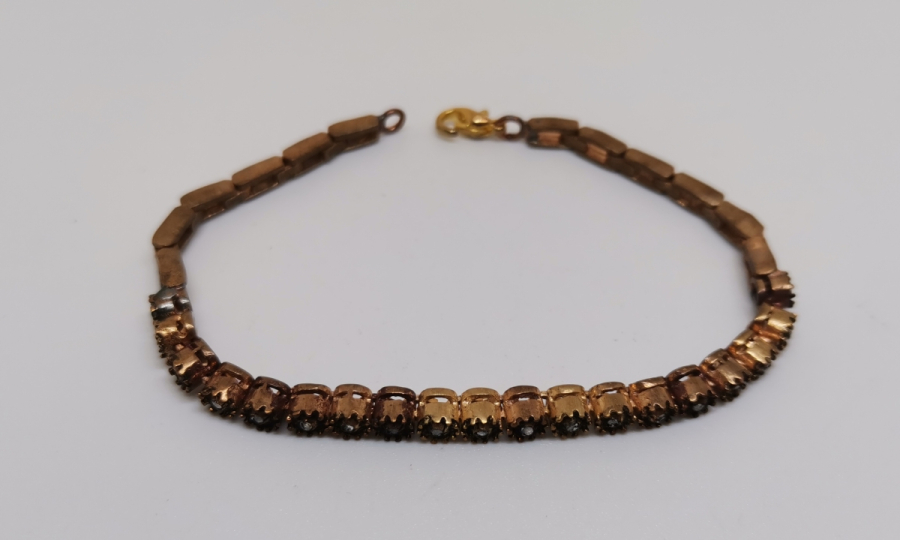 ÜZERİ ELMAS TAŞLI ÖZEL YAPIM BİLEZİK - BİLEKLİK