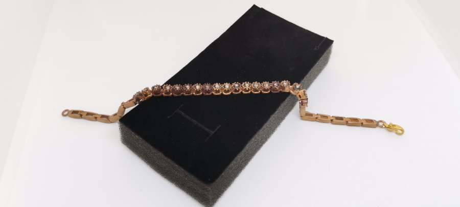 ÜZERİ ELMAS TAŞLI ÖZEL YAPIM BİLEZİK - BİLEKLİK