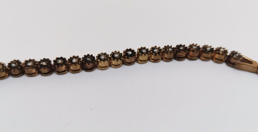 ÜZERİ ELMAS TAŞLI ÖZEL YAPIM BİLEZİK - BİLEKLİK