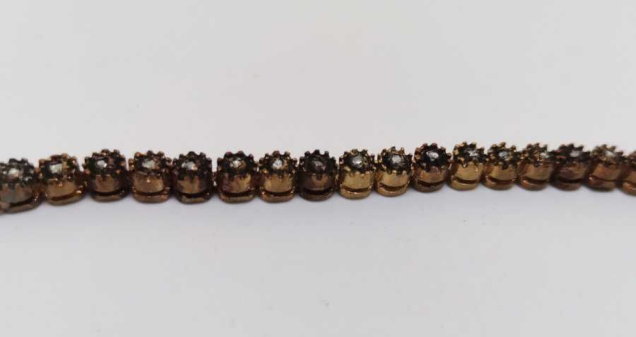 ÜZERİ ELMAS TAŞLI ÖZEL YAPIM BİLEZİK - BİLEKLİK