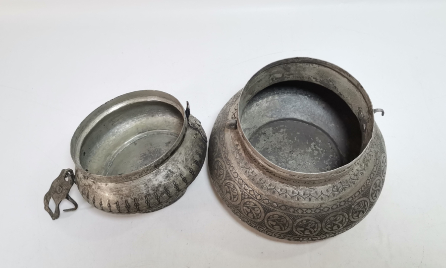 ÜZERİ OSMANLICA YAZILI MUĞLA KAVAKLIDERE İŞİ ÖZEL YAPIM BAKIR YAĞ DEPMESİ