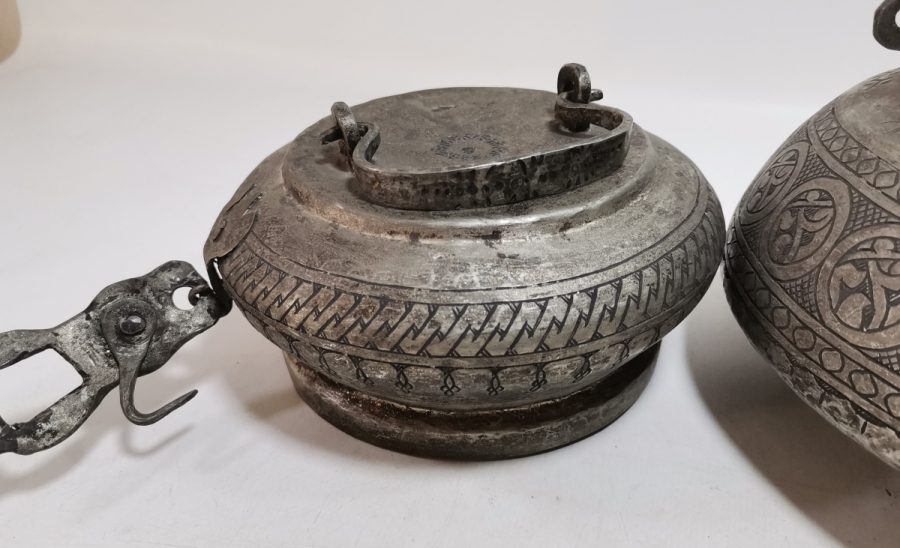 ÜZERİ OSMANLICA YAZILI MUĞLA KAVAKLIDERE İŞİ ÖZEL YAPIM BAKIR YAĞ DEPMESİ