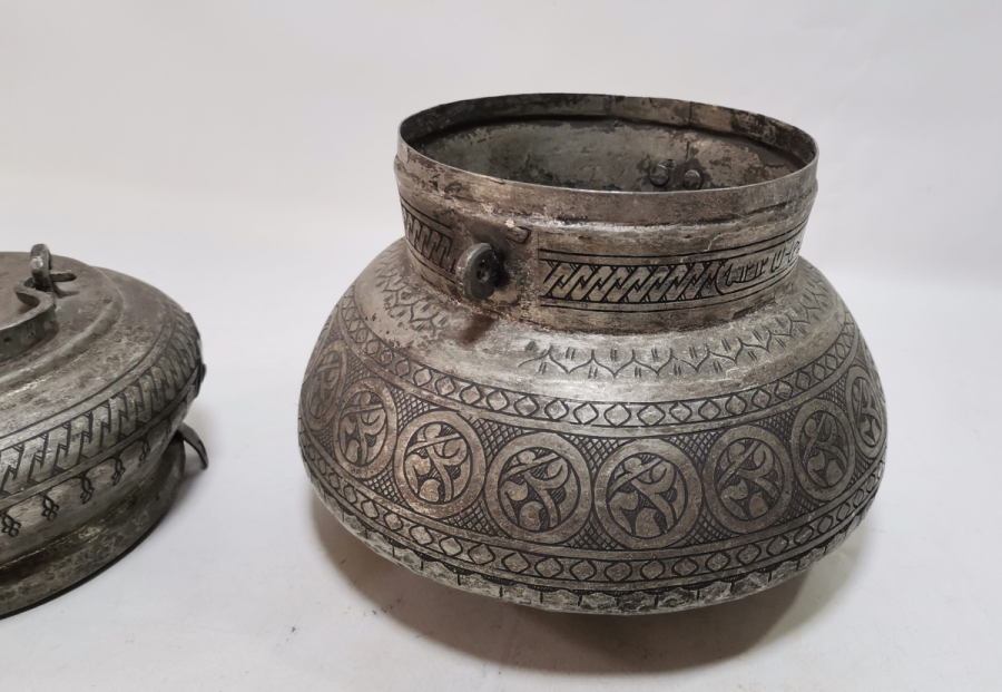 ÜZERİ OSMANLICA YAZILI MUĞLA KAVAKLIDERE İŞİ ÖZEL YAPIM BAKIR YAĞ DEPMESİ