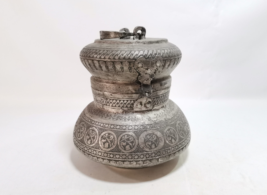 ÜZERİ OSMANLICA YAZILI MUĞLA KAVAKLIDERE İŞİ ÖZEL YAPIM BAKIR YAĞ DEPMESİ