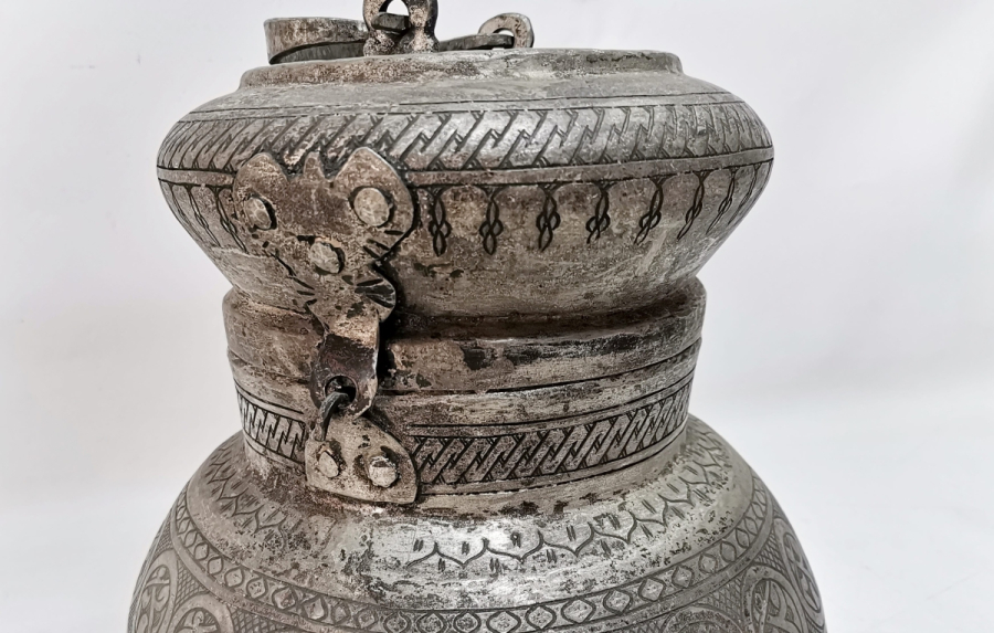 ÜZERİ OSMANLICA YAZILI MUĞLA KAVAKLIDERE İŞİ ÖZEL YAPIM BAKIR YAĞ DEPMESİ