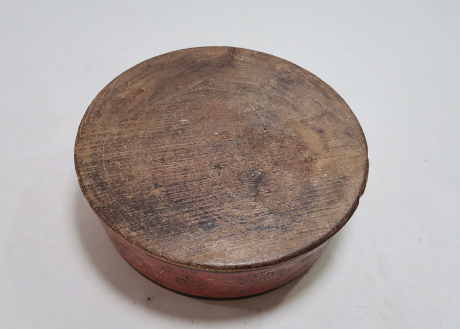 ÜZERİ EL BOYAMA İŞÇİLİKLİ NADİR TİPTE TEKKE İŞİ AHŞAP KASE