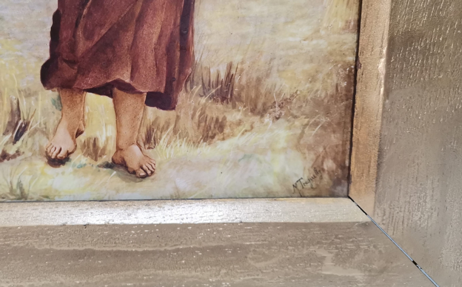 PORSELEN ÜZERİ BASKI SANATÇI İMZALI TABLO - PANO