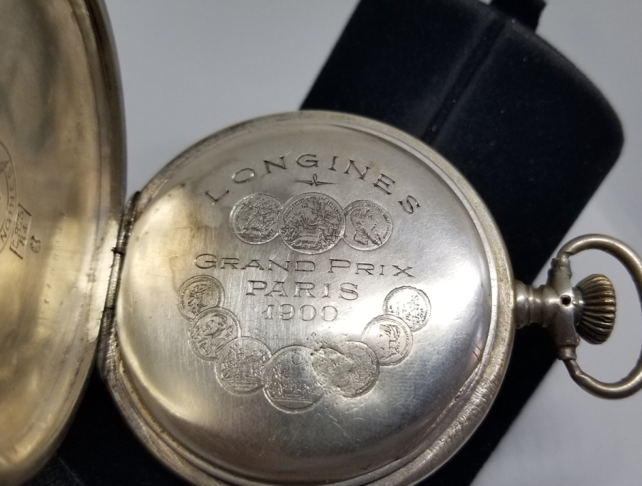 KADRANI ALTIN BEZELİ ÖZEL YAPIM AVCI KASA LONGINES CEP SAATİ