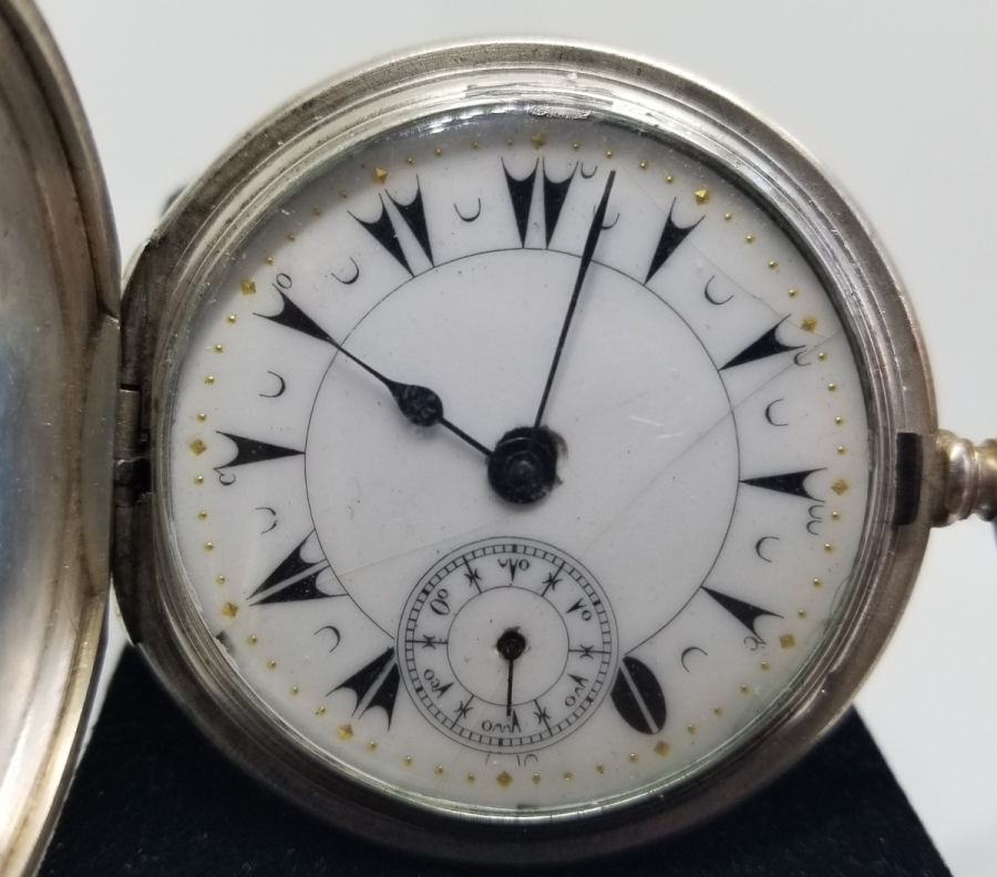 KADRANI ALTIN BEZELİ ÖZEL YAPIM AVCI KASA LONGINES CEP SAATİ