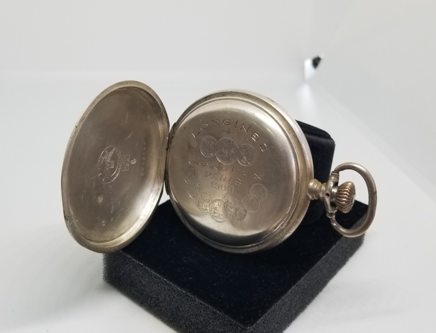 KADRANI ALTIN BEZELİ ÖZEL YAPIM AVCI KASA LONGINES CEP SAATİ