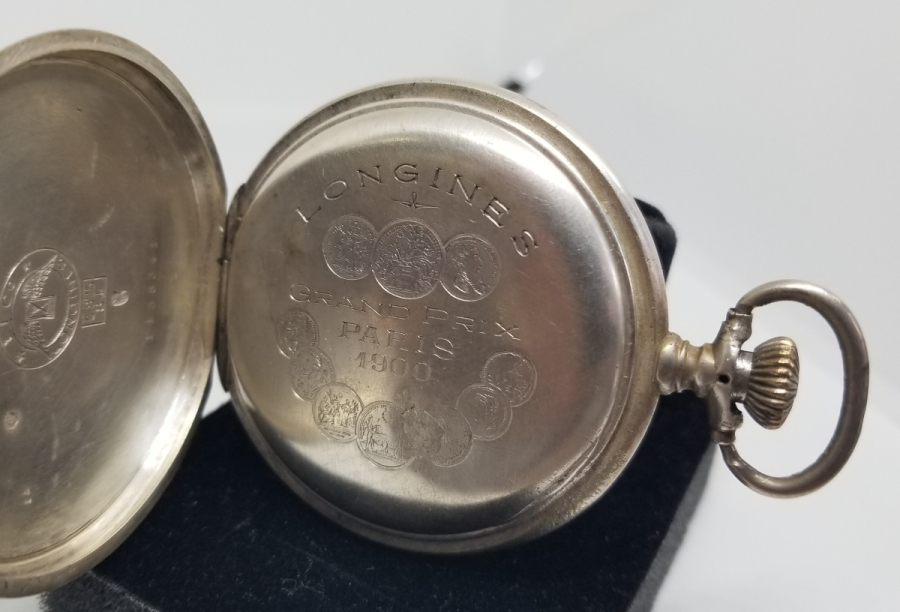 KADRANI ALTIN BEZELİ ÖZEL YAPIM AVCI KASA LONGINES CEP SAATİ