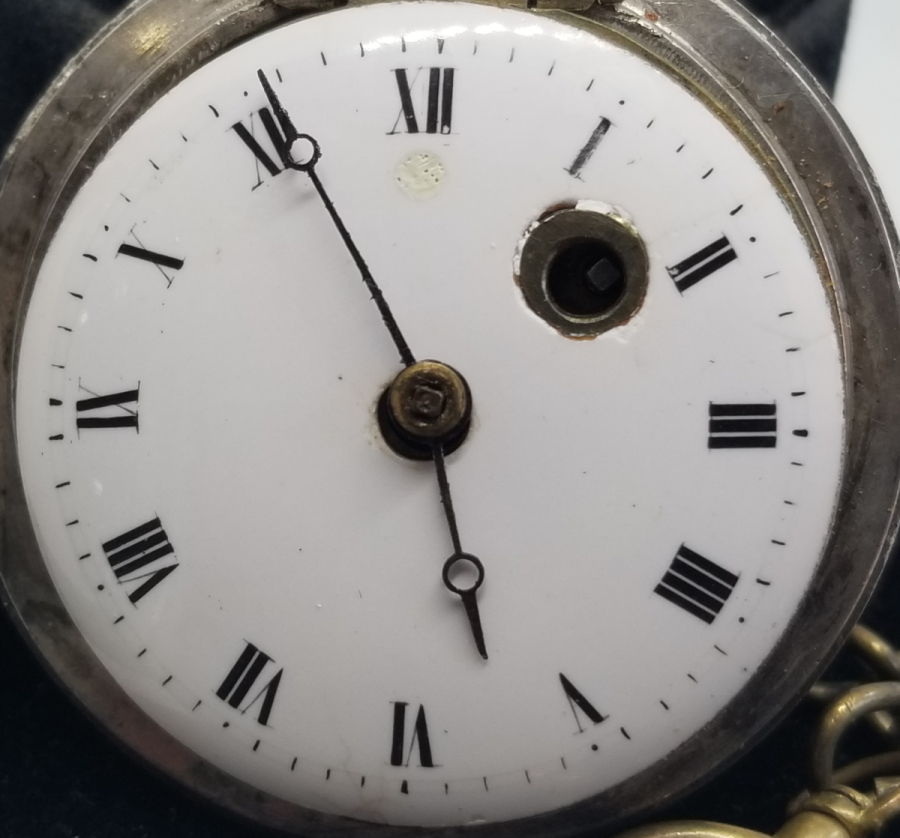 NADİR TİPTE GÜMÜŞ KASA ÖNDEN KURMALI ÖZEL YAPIM PRIOR CEP SAATİ