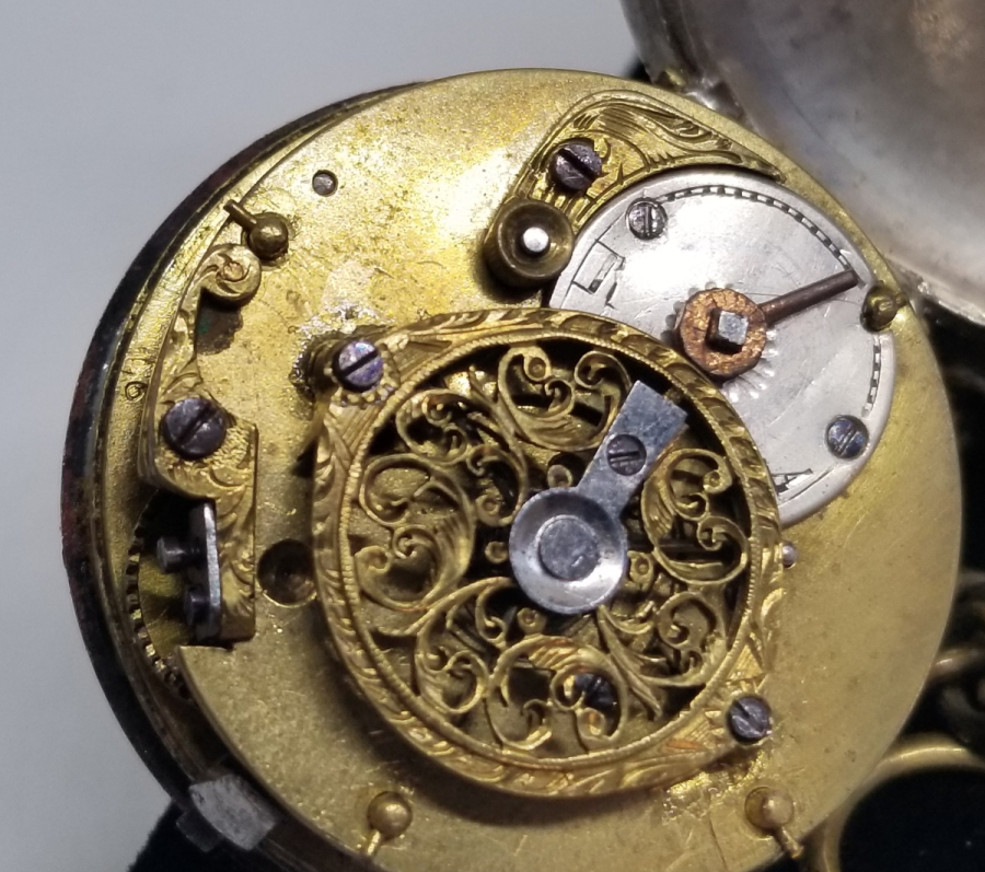 NADİR TİPTE GÜMÜŞ KASA ÖNDEN KURMALI ÖZEL YAPIM PRIOR CEP SAATİ