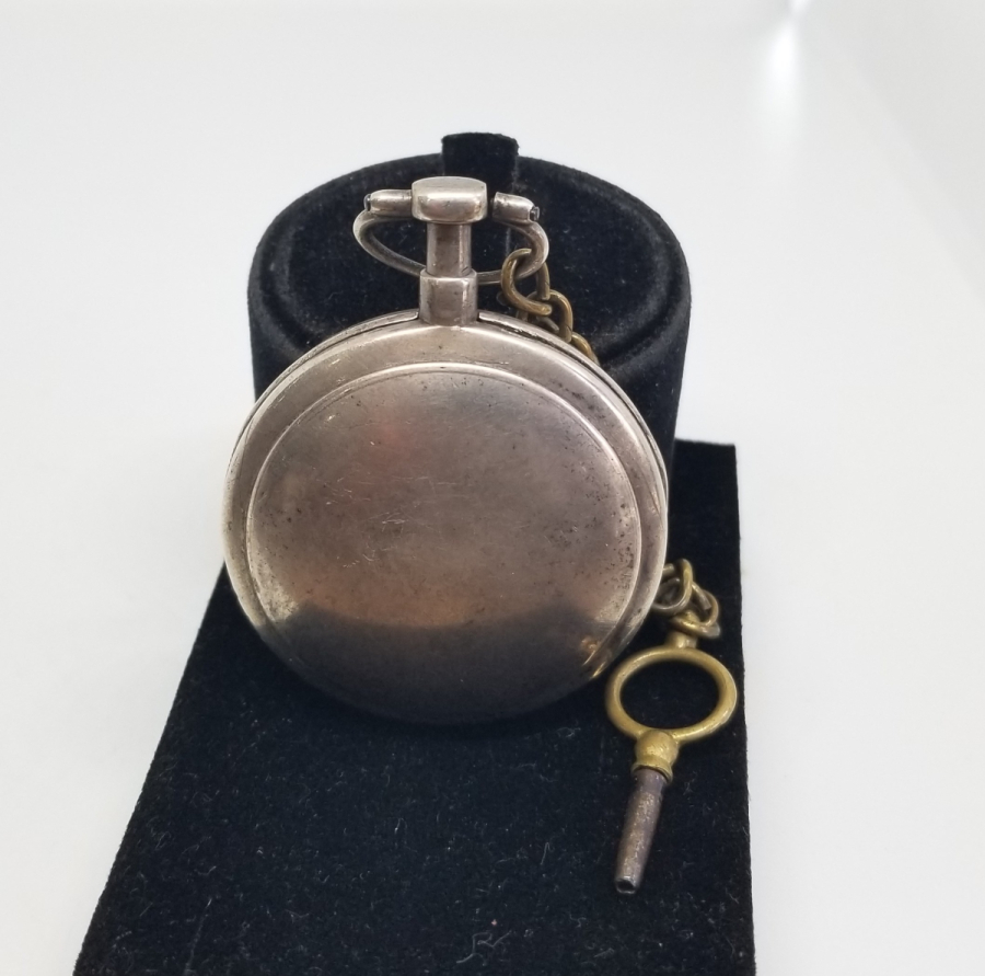 NADİR TİPTE GÜMÜŞ KASA ÖNDEN KURMALI ÖZEL YAPIM PRIOR CEP SAATİ