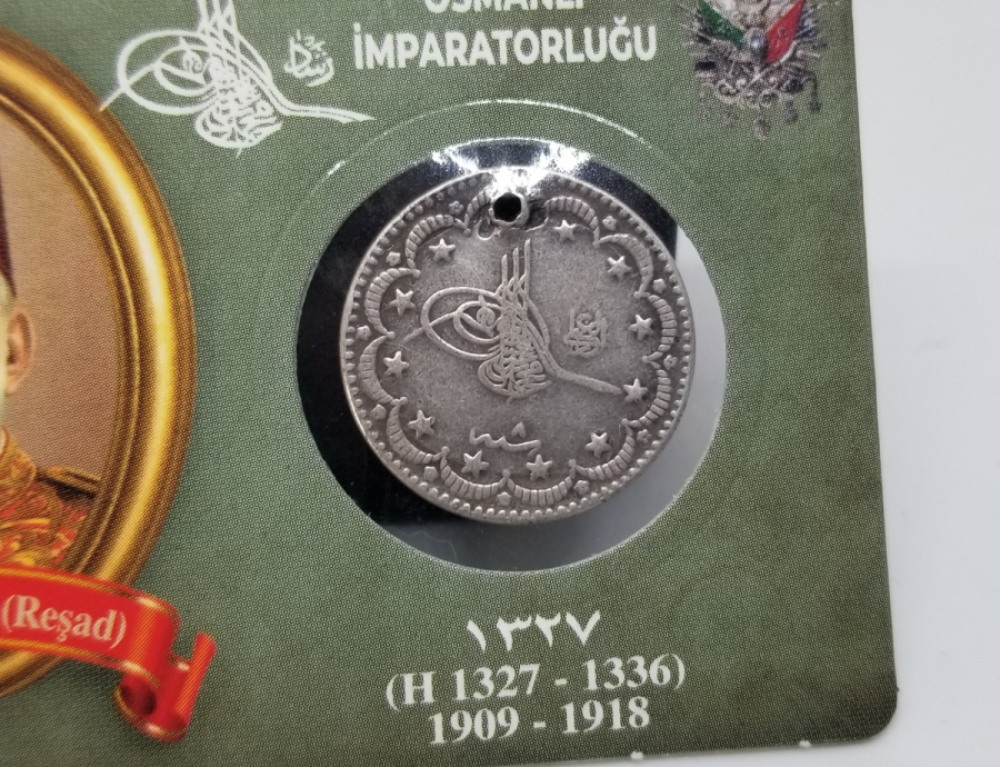 SULTAN MEHMET REŞAT HAN DÖNEMİ GÜMÜŞ 5 KURUŞ MECİDİYE