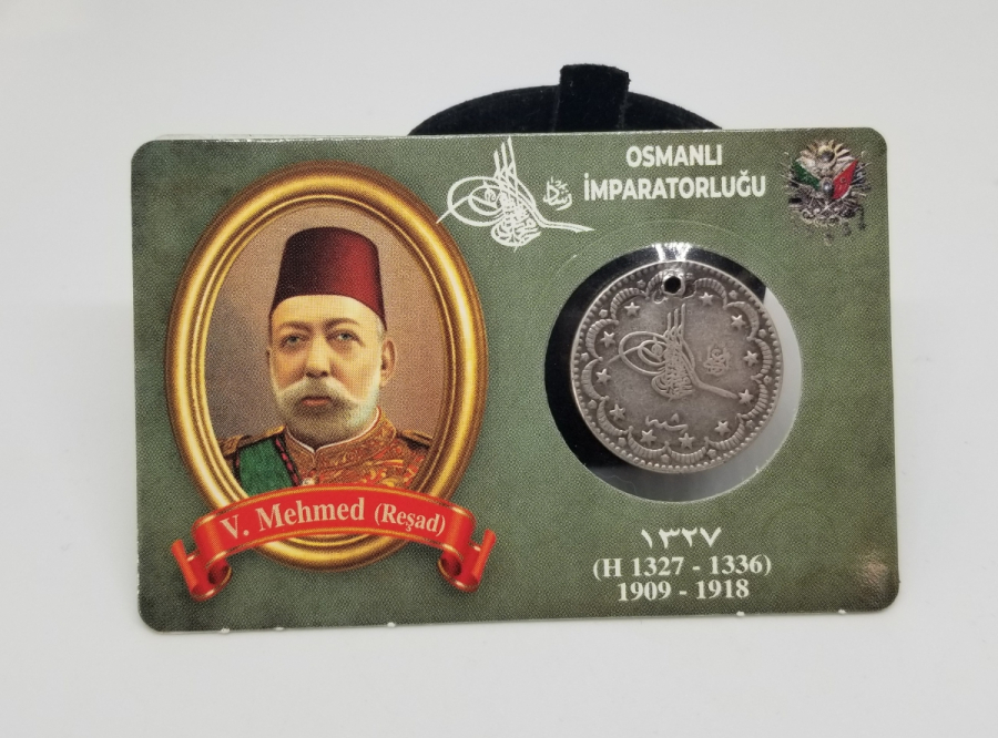 SULTAN MEHMET REŞAT HAN DÖNEMİ GÜMÜŞ 5 KURUŞ MECİDİYE