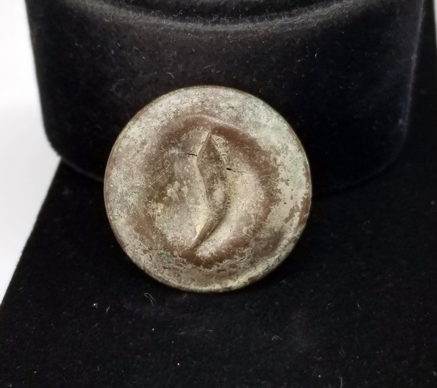 ÜZERİ OSMANLICA YAZILI 1. DÜNYA SAVAŞI DÖNEMİ TOPÇU SUBAY DÜĞMESİ