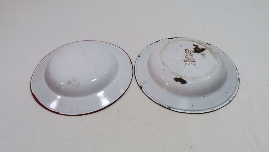 OSMANLI DÖNEMİ 2 ADET EMAYE TABAK