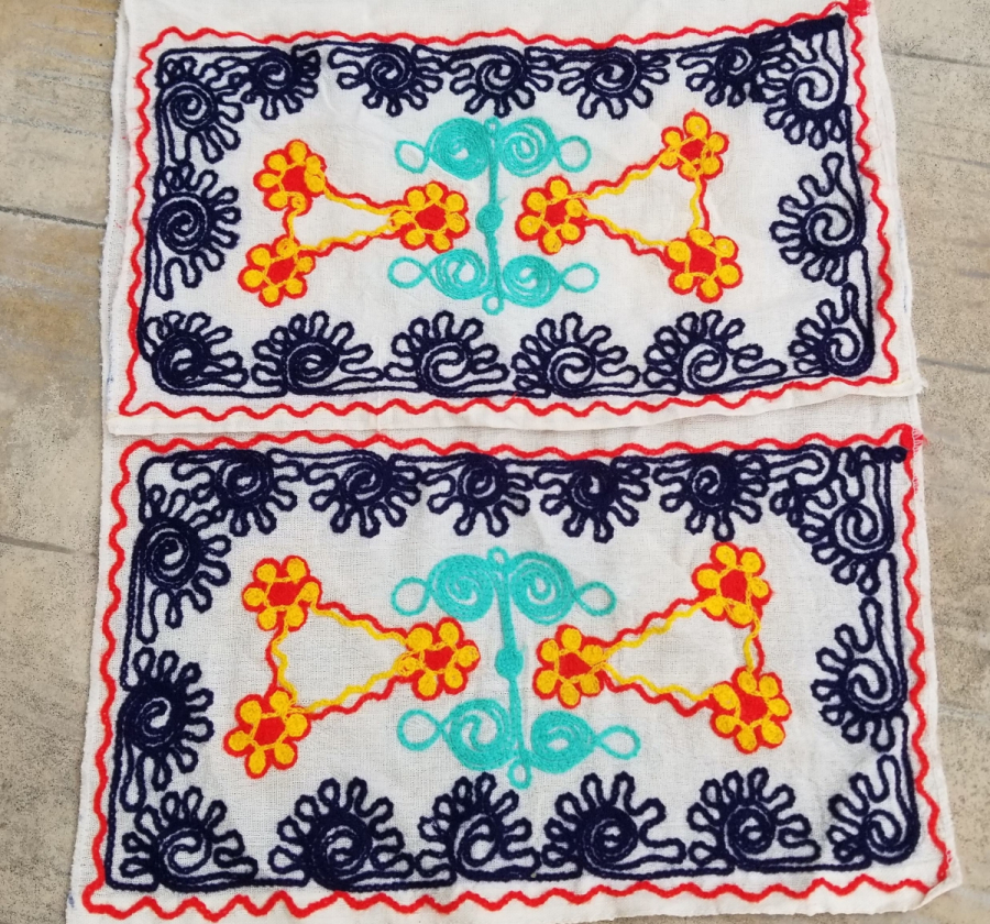 NADİR TİPTE EL YAPIMI SUZANİ YAĞLIK - HAVLU