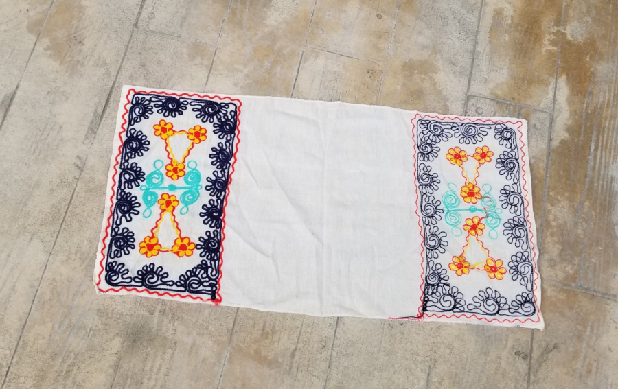 NADİR TİPTE EL YAPIMI SUZANİ YAĞLIK - HAVLU