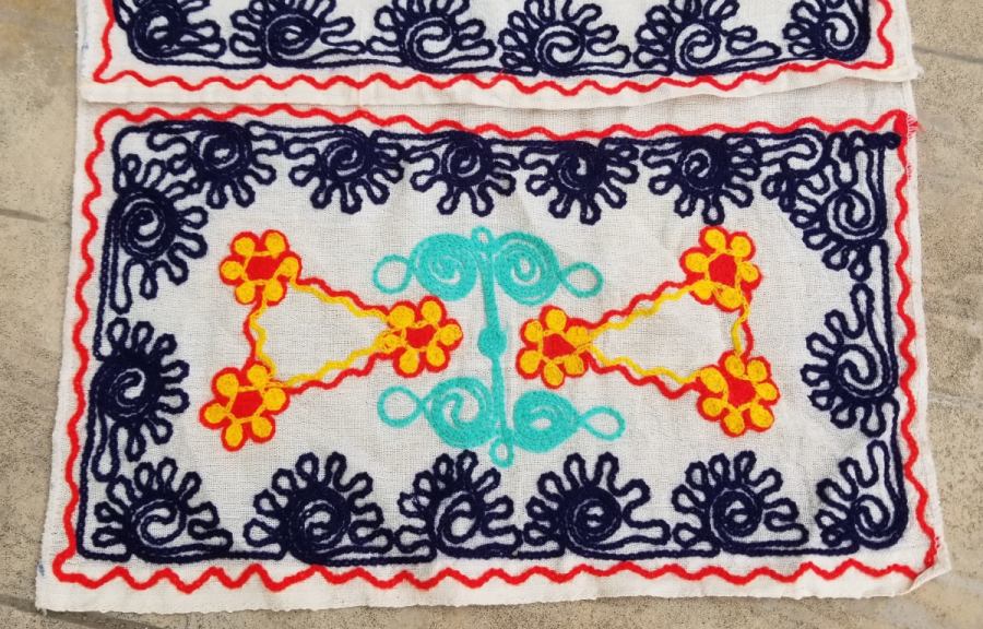 NADİR TİPTE EL YAPIMI SUZANİ YAĞLIK - HAVLU