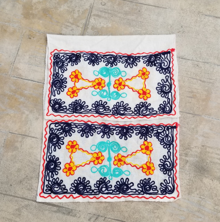 NADİR TİPTE EL YAPIMI SUZANİ YAĞLIK - HAVLU