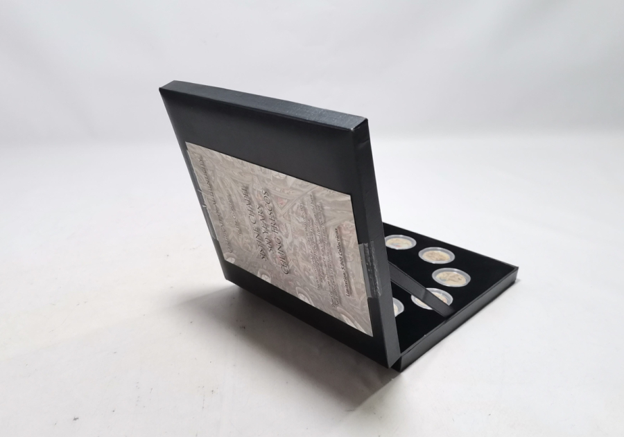 SİSTİNE ŞAPEL'İNİN 500 YILLIK FRENKSLERİ GÖRSELLİ GÜMÜŞ KAPLAMA HATIRA PARA LOTU