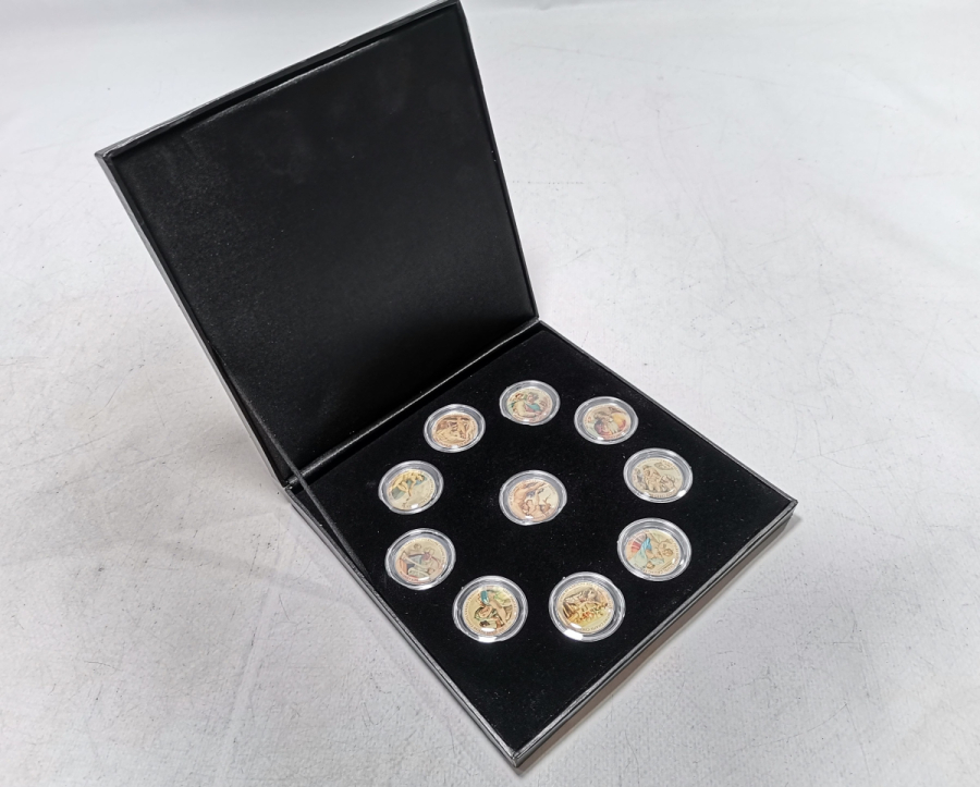 SİSTİNE ŞAPEL'İNİN 500 YILLIK FRENKSLERİ GÖRSELLİ GÜMÜŞ KAPLAMA HATIRA PARA LOTU