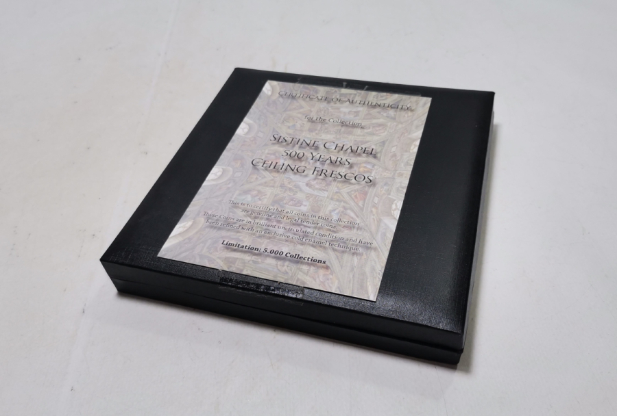 SİSTİNE ŞAPEL'İNİN 500 YILLIK FRENKSLERİ GÖRSELLİ GÜMÜŞ KAPLAMA HATIRA PARA LOTU