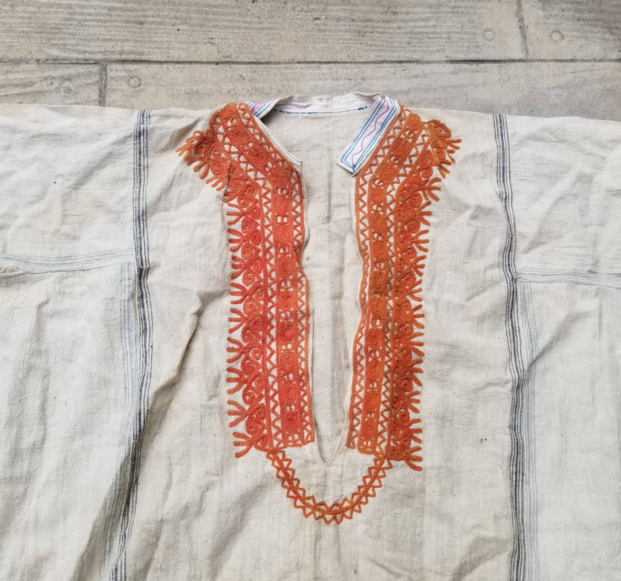 YAKASI İŞLEMELİ EL DOKUMA OSMANLI DÖNEMİ GELİN İÇLİĞİ