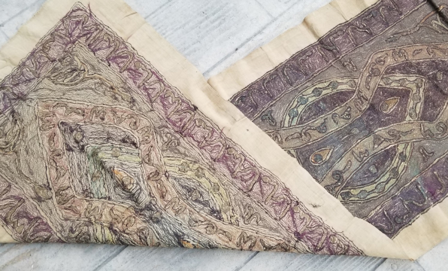 ÜZERİ BEYİT YAZILI OSMANLI DÖNEMİ ESERİ İSTANBUL BÜYÜK BOY İPEK PANO